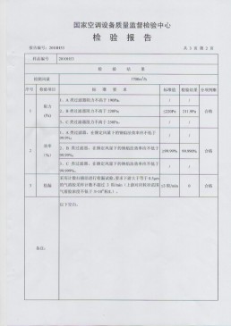 高科金信國家空調(diào)設(shè)備質(zhì)量檢驗(yàn)報告